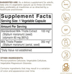 Solgar Milk Thistle - 100 Vegetable Capsules - Full Potency (FP) - Non-GMO, Vegan, Gluten Free, Dairy Free, Kosher - 100 Servings