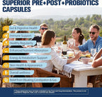 Totaria 5-in-1 Probiotic Prebiotic & Postbiotic for Women Men, 60 Billion CFU 24 Strains w/Digestive Enzymes, Prebiotic Fiber, Slippery Elm, Daily Complete Immune, Gut Health, 120 Day Supply