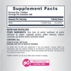 NeoCell Biotin Hair Revitalizer 10000mcg | 300 Softgels | Daily Nourishing Formula | for Women and Men | Hair, Skin, and Nails Supplement