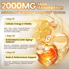 15-in-1 Liposomal NMN Supplement, 2000mg per* Serving*, 120 Day Supply, 99% Pure, NAD+ NMNH Alternative with Nicotinamide Mononucleotide, Resveratrol, TMG, CoQ10, Quercetin & Glutathione, 120 Capsules