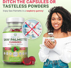 Sugar-Free Saw Palmetto Gummies for Men & Women - Saw Palmetto Extract Supplement for Hair Appearance, Hormone Balance & Prostate Wellness - Vegan Pectin Formula, Non-GMO, Gluten Free - 60 Count