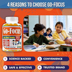 BrightKids Brain Supplements for Memory and Focus, Omega 3 & DHA Focus Gummies for Kids, Memory Booster Focus Supplement for Kids & Teens- Low-Sugar, Natural Fruit Flavor 60 Gummies