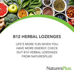 NaturesPlus Vitamin B12 1000 mcg - 30 Herbal Lozenges - Raspberry - Energy & Immune Health Support - Vegetarian, Gluten Free - 30 Servings