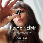 WelleCo The Hair Elixir Vegan Hair Care Supplement with Biotin, Iron, Zinc & Rhodiola, Promotes Hair Growth & Thickness and Helps Reduce Breakage, Gluten Free Hair Skin and Nails Vitamins, 60 Capsules