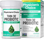 Physician's CHOICE Probiotics for Weight Management & Bloating - 6 Probiotic Strains - Prebiotics - Key ingredient Cayenne - Supports Gut Health - Weight Management for Women & Men - Green Tea - 60 CT