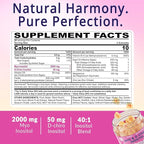 2 Pack Myo-Inositol & D-Chiro Inositol, Hormone Balance for Women | Sugar Free Inositol Gummies w/ Omega 3, MTHF Folate, Vitamin D3, B12, Magnesium & Zinc for Ovarian Health, Ideal 40:1 Ratio, Vegan