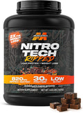 Muscletech Whey Protein Powder (Chocolate Fudge Brownie, 4LB) - Nitro-Tech Ripped Whey Protein Isolate & Peptides Smoothie Mix for Lean Muscle - 30g of Whey Protein for Women & Men, Packaging May Vary