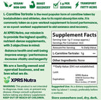 XPRS Nutra L Carnitine L Tartrate Powder - Premium Pure L Carnitine Tartrate - L-Carnitine Powder - Vegan Friendly Bulk L Carnitine - Amino Acid Supplement (16 Ounce)
