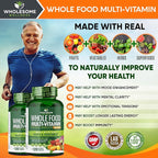 Wholesome Wellness Liposomal Vitamin C Capsules (200 Pills 1500mg Buffered) High Absorption + Food Multivitamin for Men - Natural Multi Vitamins, Minerals, Organic Extracts Bundle