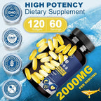 Triple Omega 3-6-9 Fish Oil 2000mg with Vitamin E - EPA & DHA Fatty Acids Supplement - Supports Heart, Brain, Eye, Skin & Immune Health - Includes Flaxseed & Borage, Non-GMO, 120 Softgels