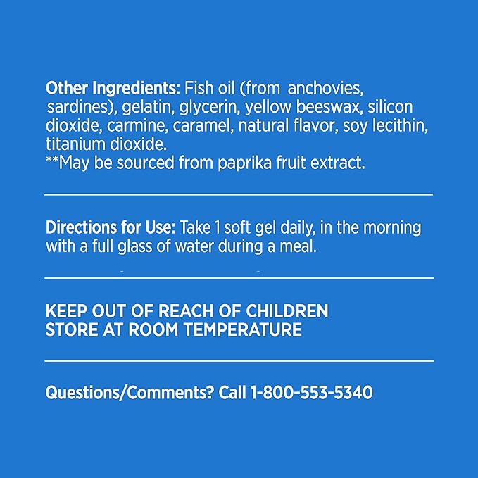 Ocuvite Eye Health, Lutein & Zeaxanthin Supplement, Eye Vitamin with Antioxidant Vitamin D, Vitamin C, E & Omega-3, Helps Protect Eye Health, 30 Softgels