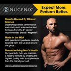 Nugenix Total-T, Free and Total Testosterone Booster Supplement for Men, 180 Count