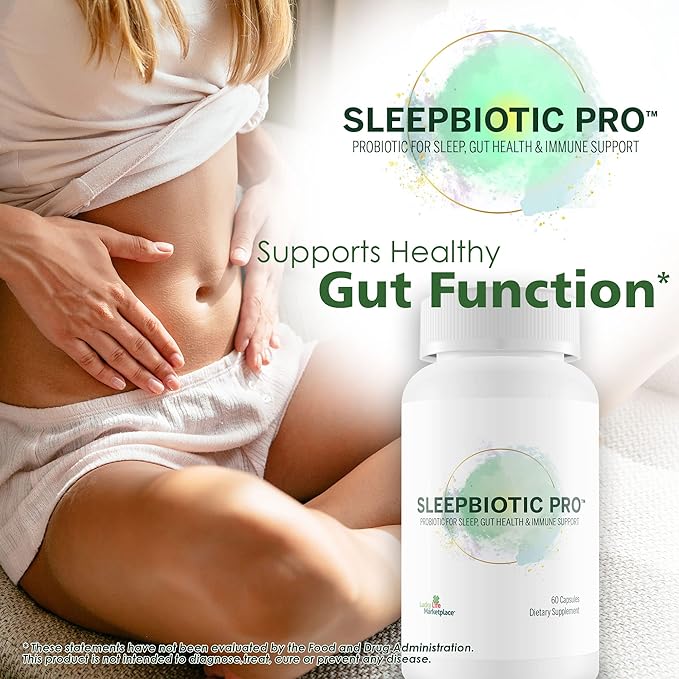 Sleepbiotic Pro - Multi-Strain Probiotic Sleep Support - Aid Gut Health & Immune Support - Promote Relaxation & Sleep Quality with Premium Probiotics - Lactobacillus & Bifidobacterium - 40 Billion CFU