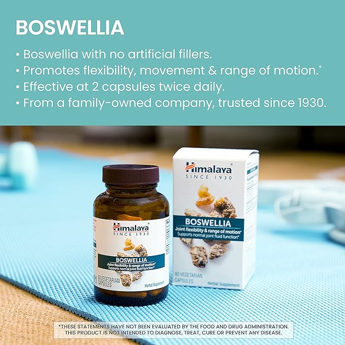 Himalaya Boswellia, Joint Support for Mobility and Flexibility, Promotes Tissue Preservation, 250 mg, 60 Capsules