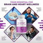 High Potency 5-MTHF (Active Form) with Vitamin B12, Vitamin B6, Magnesium & Black Pepper – Supports Brain Wellness, Heart Health & Nerve Health*