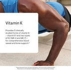 THORNE - Vitamin K - Vitamins K1 and K2 (as MK-4 and MK-7) Capsule Supplement - Supports Strong Bones* - Clinically Studied Ingredients - Third-Party Certified - Gluten, Dairy & Soy-Free - 60 Capsules