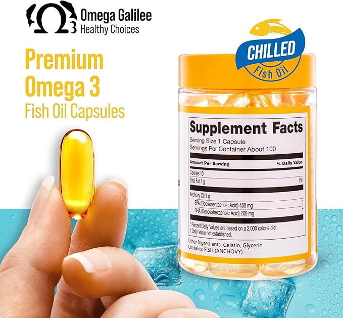 No more Omega 3 fish oil Oxidation Problem, We solved it with Cold-Packed for Freshness & Potency. Triple Strength, Chilled, Heavy Metal Free Omega 3 Supplement for Heart & Brain Support, 100 Softgels