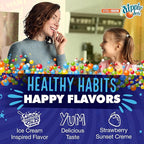Dippin' Dots Chewable Melatonin 10mg – Melatonin 10 mg Tablets for Adults – Sugar Free – Strawberry Sunset Creme Flavor – Restful Sleep Support Supplement – Kosher, Gluten Free, Vegetarian (100 Count)
