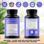 Sleep Aid Support Supplement - Melatonin Free Formula with Magnesium, Valerian, Chamomile, Apigenin, Helps Restful Sleep and Relaxation, No Grogginess Sleeping Pills