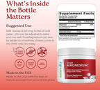 NatureCity TrueMagnesium Highly Absorbable Chelated Magnesium Bisglycinate Powder Drink Mix (60 Servings) - Magnesium Supplement for Sleep and to Support Bone Health & Muscles