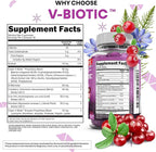 Clean Nutra Vbiotic Gummies, Cranberry, Horsetail, D-Mannose, UVA-Ursi, Probiotic Blend, Enzyme Blend, 60 Count (2)