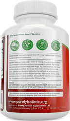 Vitamin B Complex - 8 Super B Complex Vitamins with Choline & Inositol, Vitamins B1, B2, B3, B5, B6, B8, B9 & B12 - B100 Complex - 180 Vegan Capsules - 6 Month Supply - Made in The USA