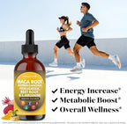 Superfood MD Maca Root Liquid Drops with Ashwagandha, Nettle, Fenugreek, Beet Root and L-Arginine Liquid Multivitamin for Women and Men - 2oz