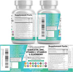 Q Defend Quercetin Supplement with Zinc Vitamin C Vitamin D Elderberry Turmeric Black Pepper Garlic Ginger Sea Moss Lysine Stinging Nettle Reishi Immune Support 60 Capsules Pack of 2 by Clean Nutra
