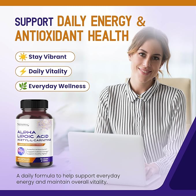 Alpha Lipoic Acid Acetyl-L-Carnitine - Support Bladder Cleanse, Urinary Tract Health - 180-day Supply