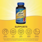 Nature’s Way Alive! Men’s 50+ Complete Multivitamin, Supports Multiple Body Systems*, Supports Cellular Energy*, High Potency B-Vitamins, Gluten-Free, 130 Tablets (Packaging May Vary)