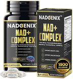 NADGENIX™ NAD+ Supplement – NMNH 500mg, Nicotinamide Riboside, TMG, Resveratrol & CoQ10 – Cellular Energy & Healthy Aging – 60 Capsules – High Absorption Liposomal Delivery