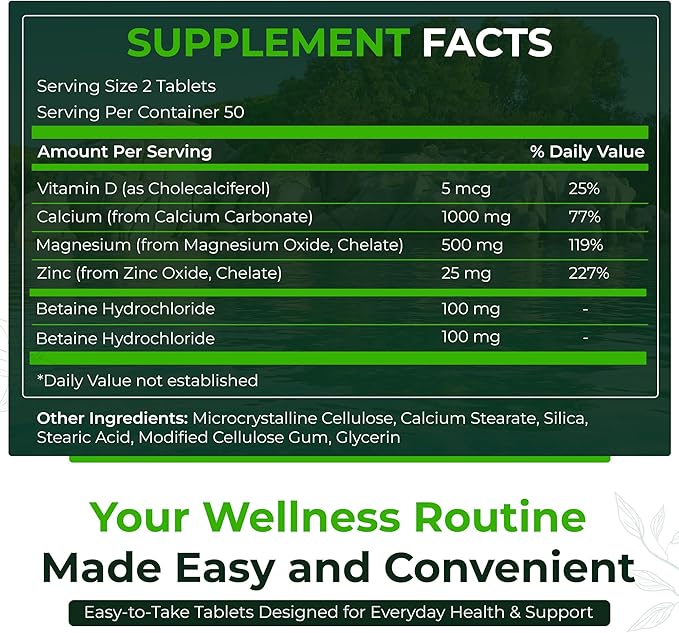 Natural Nutra Calcium Magnesium Zinc with Vitamin D3 - CMZ Supplement | Bone Strength, Immune Support, Muscle & Nerve Health - Cal-Mag Zinc Supplement - Digestion Support - 100 Tablets (Pack of 3)