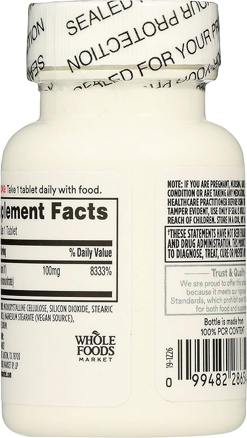 365 by Whole Foods Market, Vitamin B1 100Mg, 100 Tablets (Pack of 2)
