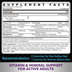 Zinc and Magnesium Supplement, Zinc Magnesium Aspartate Post Workout Gummies for Men Women, with Vitamin B6, B12, D3, Turmeric for Nighttime Recovery, Reduce Fatigue, Boost Immunity & Sleep, 120 Count