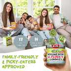 Center-Filled Magnesium Glycinate Gummies 400MG - High Absorption for Kids, Teens & Adults - Supplement for Sleep, Calm & Muscle Relaxation with B6 & D3 - Gluten Free & Vegan Friendly - 60 Count