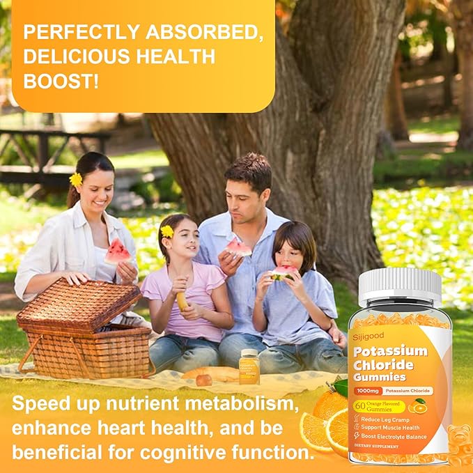 Sugar Free 2 Pack Potassium Gummies, Potassium Chloride for Adults, Potassium Supplement for Women & Men, Electrolyte Balance, Prevent Leg Cramp, Support Muscle & He♡rt Health, 120 Count