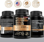 Extra Strength Turmeric Capsules - High-Absorption 2360 mg Curcumin Supplements, Non-GMO Blend for Digestive Comfort & Daily Support - Organic Turmeric Supplement with Black Pepper (120ct, Pack of 1)