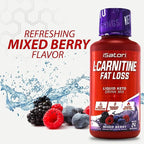 iSatori L-Carnitine 1500, Triple-Blend Liquid L Carnitine Supplement, with Acetyl & Tartrate, Stimulant Free Energy, Low Calories, Sugar or Gluten, Keto-Friendly, Mixed Berry Flavor (24 Servings)
