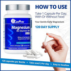 CanPrev Magnesium Bis-Glycinate Gentle 200mg, 120 V-Caps 120-Day Supply - Pure Elemental Magnesium Supplement, Supports Bone and Muscle Function, Gentle on Stomach, Perfect for Daily Magnesium Needs