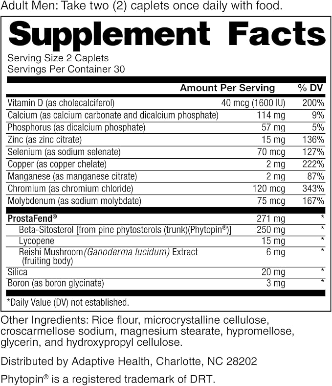 SUPER BETA PROSTATE Advanced – Reduce Bathroom Trips, Promote Sleep, Support Bladder Emptying. Prostate Supplement for Men with Beta Sitosterol, not Saw Palmetto (180 Caplets, 3-Pack)