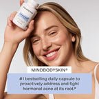 CLEARSTEM - MINDBODYSKIN Hormonal Acne Supplement (5-HTP) - Natural DIM Supplement - Skin Care Vitamins - Hormone Balance, Antioxidants - Gluten Free, Cruelty Free - 60 Servings, 180 Capsules