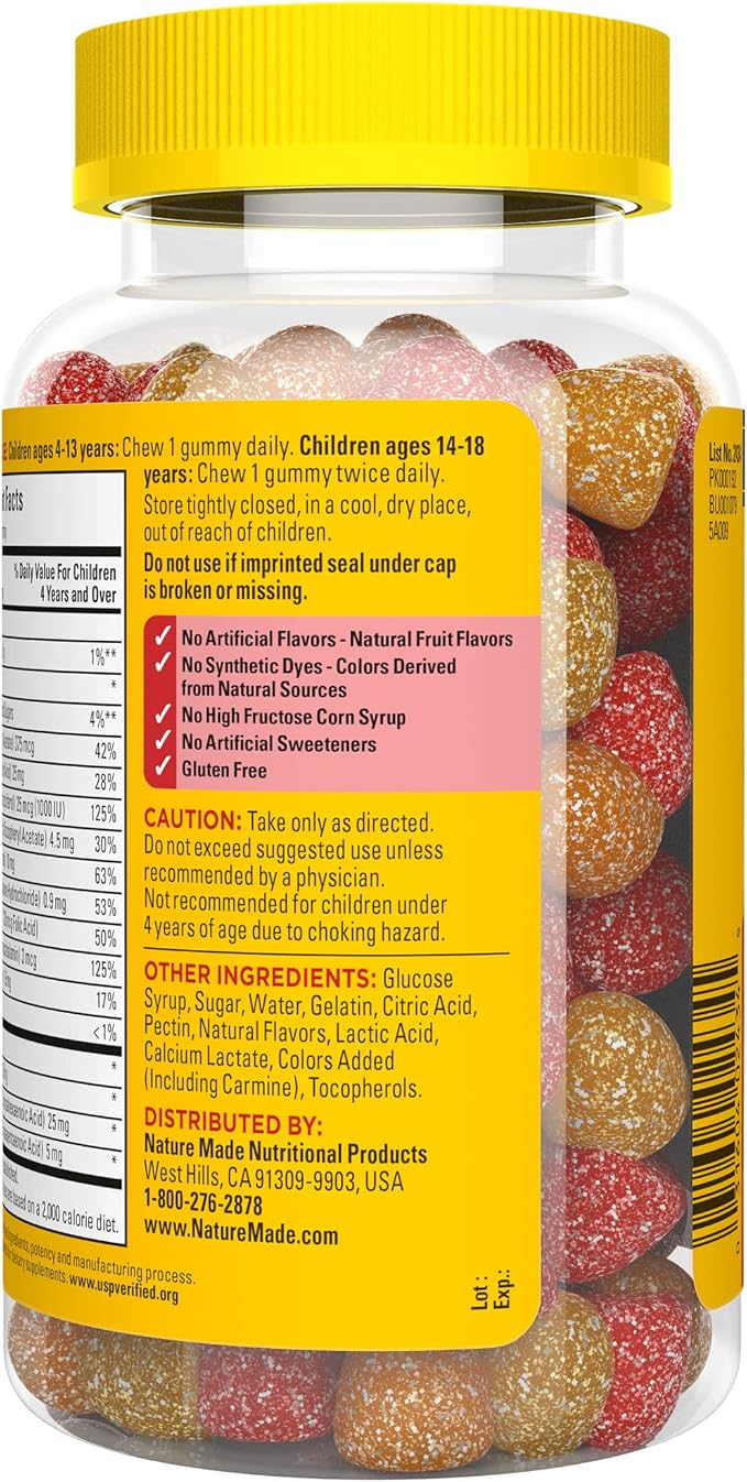 Nature Made Kids First Multivitamin with Omega-3, Kids Gummy Multivitamins with Vitamins and Minerals for Nutritional Support, 70 Gummies