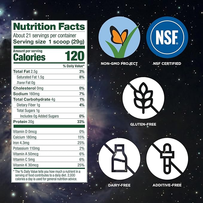 Vega Premium Protein + Supergreens, Berry – 20g Vegan Protein, Dairy & Gluten Free, 19.2 oz (18 Servings)