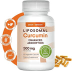 Liposomal Turmeric Curcumin Supplement - High Absorption Capsules for Immune & Joint Support - Non-GMO, No Fillers, No Additives, No Black Pepper - 500mg Per Serving - 60 Capsules