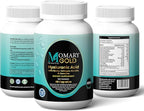 MOMARY Gold Hyaluronic Acid with Biotin, Collagen, Keratin, B-Complex (B1, B2, B3, B5, B6, B7, B9, B12), Vitamins A & D3, Folic Acid, Calcium, Phosphorus – Hair, Skin & Nail Support – 60 Capsules
