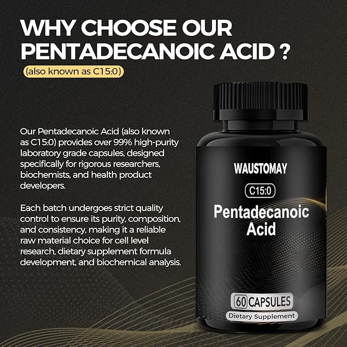Pentadecanoic Acid, Non-GMO - 60 Capsules