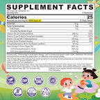 Omega-3 for Kids 4+, Algae EPA & DHA Gummies Plus Vitamin D3 K2, Choline & PS for Brain, Bone, Cognitive & Immune Health, Zero Sugar Children Ultra-High DHA Fish Oil Alternative Lemon Flavor, 60 Cts