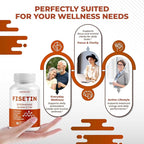 Fisetin 10-in-1 Formula - with Spermidine Quercetin Resveratrol, Elderberry, Turmeric Non-GMO, Gluten-Free, Soy-Free