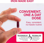 i-max Iron Supplement 150 mg, Vitamin C 250 mg & B12 1000 mcg, Iron Supplement for Women & Men, No Artificial Dyes, Vegan, Once Daily, 30 Capsules