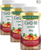 Nature's Bounty CoQ10 Gummies, Supports Heart Health, CoQ10 200mg, Peach Mango Flavor, 100 Coun (Pack of 3)